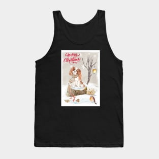 Cavalier King Charles Spaniel Merry Christmas Santa Dog Tank Top